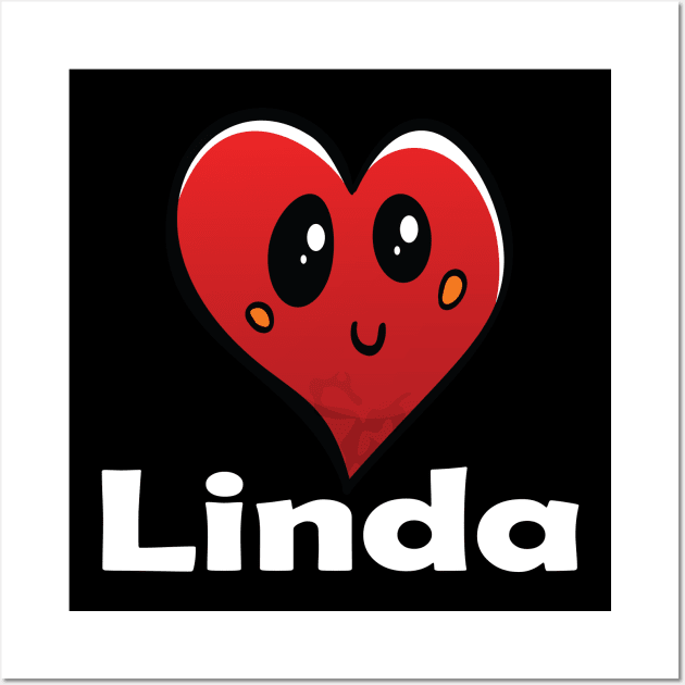 Linda Heart Wall Art by ProjectX23Red